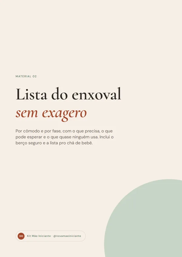 Capa da Lista do enxoval sem exagero